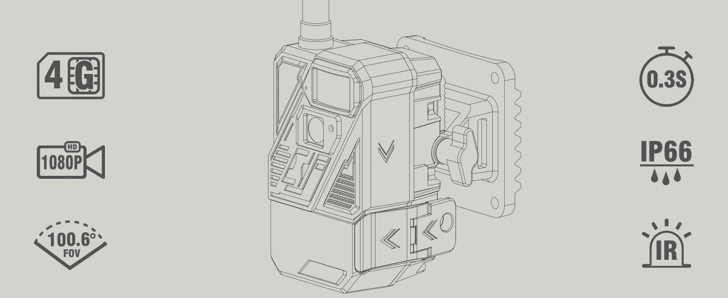 solar cellular trail camera ENQOO features